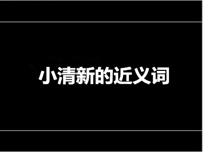 小清新的近义词