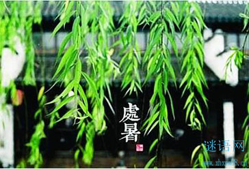 关于处暑的谜语及答案