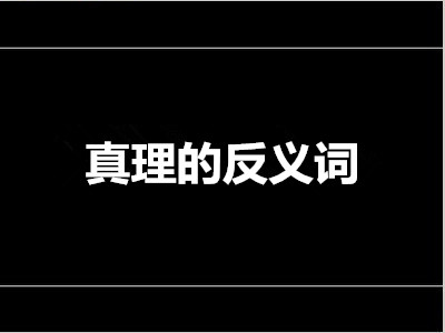 真理的反义词是什么 标准答案